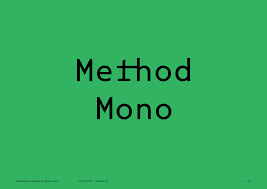 Шрифт Method Mono